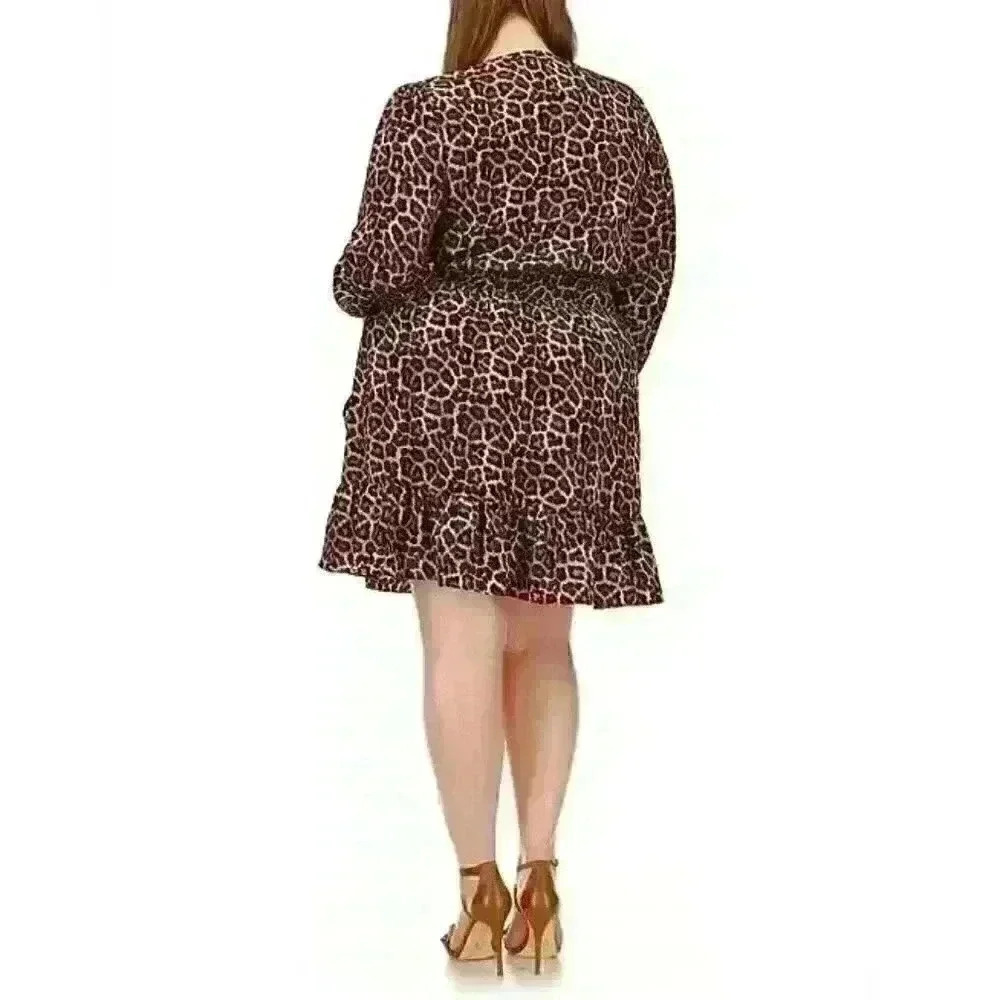 NEW! MICHAEL Michael Kors Women's Plus 3X Julia Smocked-Waist Dress NWT $165 - Picture 2 of 3